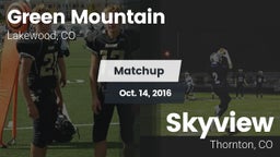 Matchup: Green Mountain vs. Skyview  2016