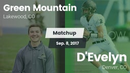 Matchup: Green Mountain vs. D'Evelyn  2017