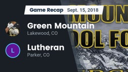 Recap: Green Mountain  vs. Lutheran  2018