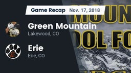 Recap: Green Mountain  vs. Erie  2018