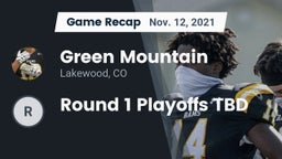 Recap: Green Mountain  vs. Round 1 Playoffs TBD 2021