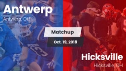 Matchup: Antwerp vs. Hicksville  2018