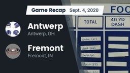 Recap: Antwerp  vs. Fremont  2020