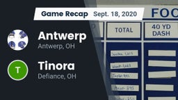 Recap: Antwerp  vs. Tinora  2020