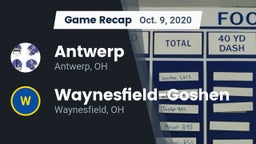 Recap: Antwerp  vs. Waynesfield-Goshen  2020