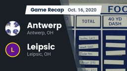Recap: Antwerp  vs. Leipsic  2020