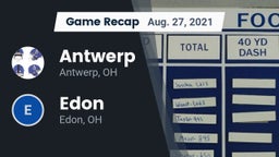 Recap: Antwerp  vs. Edon  2021