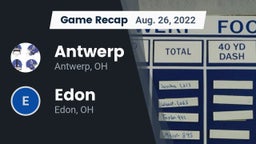 Recap: Antwerp  vs. Edon  2022