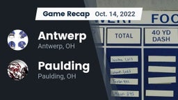 Recap: Antwerp  vs. Paulding  2022