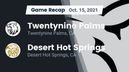 Recap: Twentynine Palms  vs. Desert Hot Springs  2021