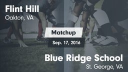Matchup: Flint Hill vs. Blue Ridge School 2016