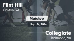 Matchup: Flint Hill vs. Collegiate  2016