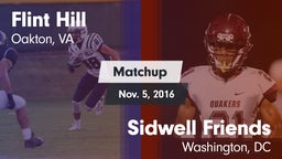 Matchup: Flint Hill vs. Sidwell Friends  2016
