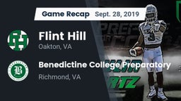 Recap: Flint Hill  vs. Benedictine College Preparatory  2019