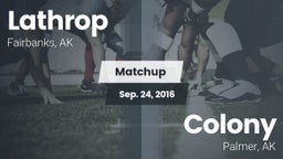 Matchup: Lathrop vs. Colony  2016