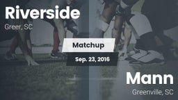 Matchup: Riverside vs. Mann  2016