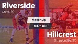 Matchup: Riverside vs. Hillcrest  2016