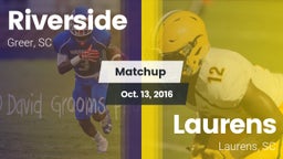 Matchup: Riverside vs. Laurens  2016