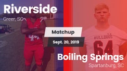 Matchup: Riverside vs. Boiling Springs  2019