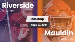 Matchup: Riverside vs. Mauldin  2019