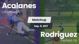 Matchup: Acalanes  vs. Rodriguez  2017