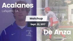 Matchup: Acalanes  vs. De Anza  2017