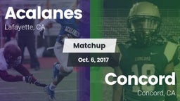 Matchup: Acalanes  vs. Concord  2017