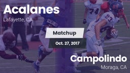 Matchup: Acalanes  vs. Campolindo  2017