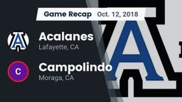 Recap: Acalanes  vs. Campolindo  2018