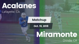 Matchup: Acalanes  vs. Miramonte  2018