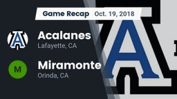 Recap: Acalanes  vs. Miramonte  2018