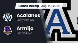 Recap: Acalanes  vs. Armijo  2019