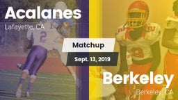 Matchup: Acalanes  vs. Berkeley  2019
