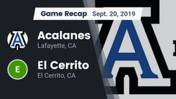 Recap: Acalanes  vs. El Cerrito  2019