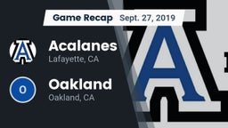Recap: Acalanes  vs. Oakland  2019