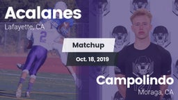 Matchup: Acalanes  vs. Campolindo  2019