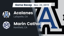 Recap: Acalanes  vs. Marin Catholic  2019