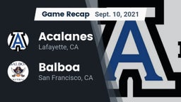 Recap: Acalanes  vs. Balboa  2021