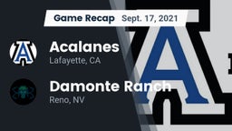 Recap: Acalanes  vs. Damonte Ranch  2021