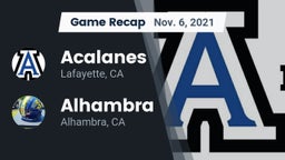 Recap: Acalanes  vs. Alhambra  2021