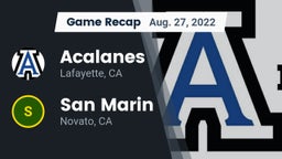 Recap: Acalanes  vs. San Marin  2022