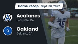 Recap: Acalanes  vs. Oakland  2022