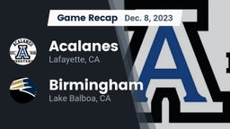 Recap: Acalanes  vs. Birmingham  2023