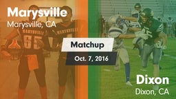 Matchup: Marysville vs. Dixon  2016