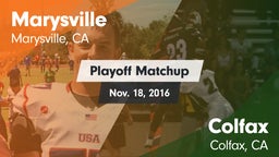Matchup: Marysville vs. Colfax  2016