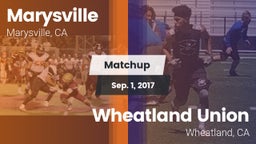 Matchup: Marysville vs. Wheatland Union  2017