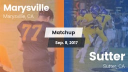 Matchup: Marysville vs. Sutter  2017