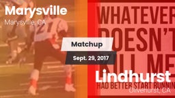 Matchup: Marysville vs. Lindhurst  2017