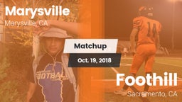 Matchup: Marysville vs. Foothill  2018