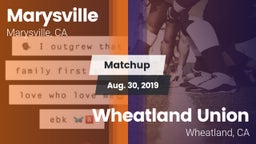 Matchup: Marysville vs. Wheatland Union  2019